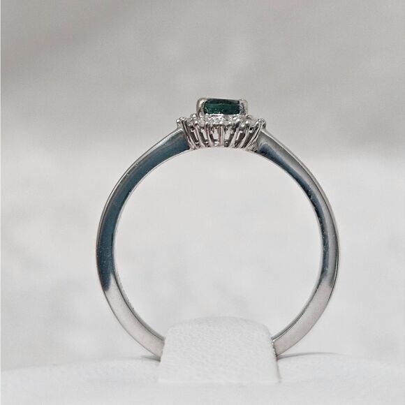 💎Diamond and Ocean Apatite ring in Sterling Silver. - Picture 4 of 4